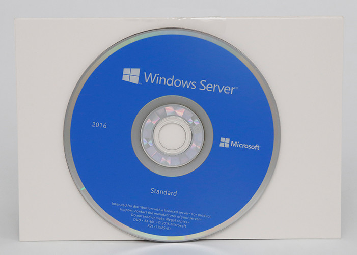 DVD Medya Yazılım Lisans Anahtar Orijinal Windows Server 2016 Standart OEM COA Sticker 64 Bit Tedarikçi